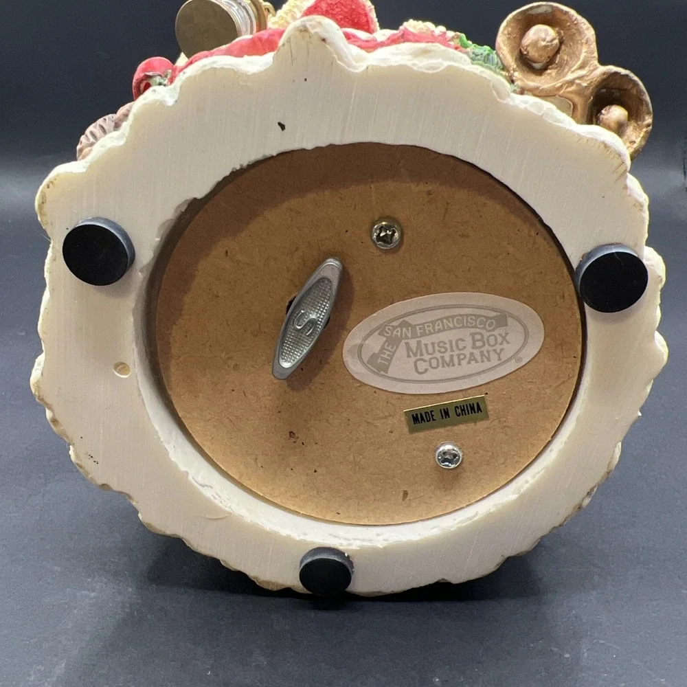 Vintage San Francisco Music Box Co Santa Claus Figurine w/ Box Works Perfectly